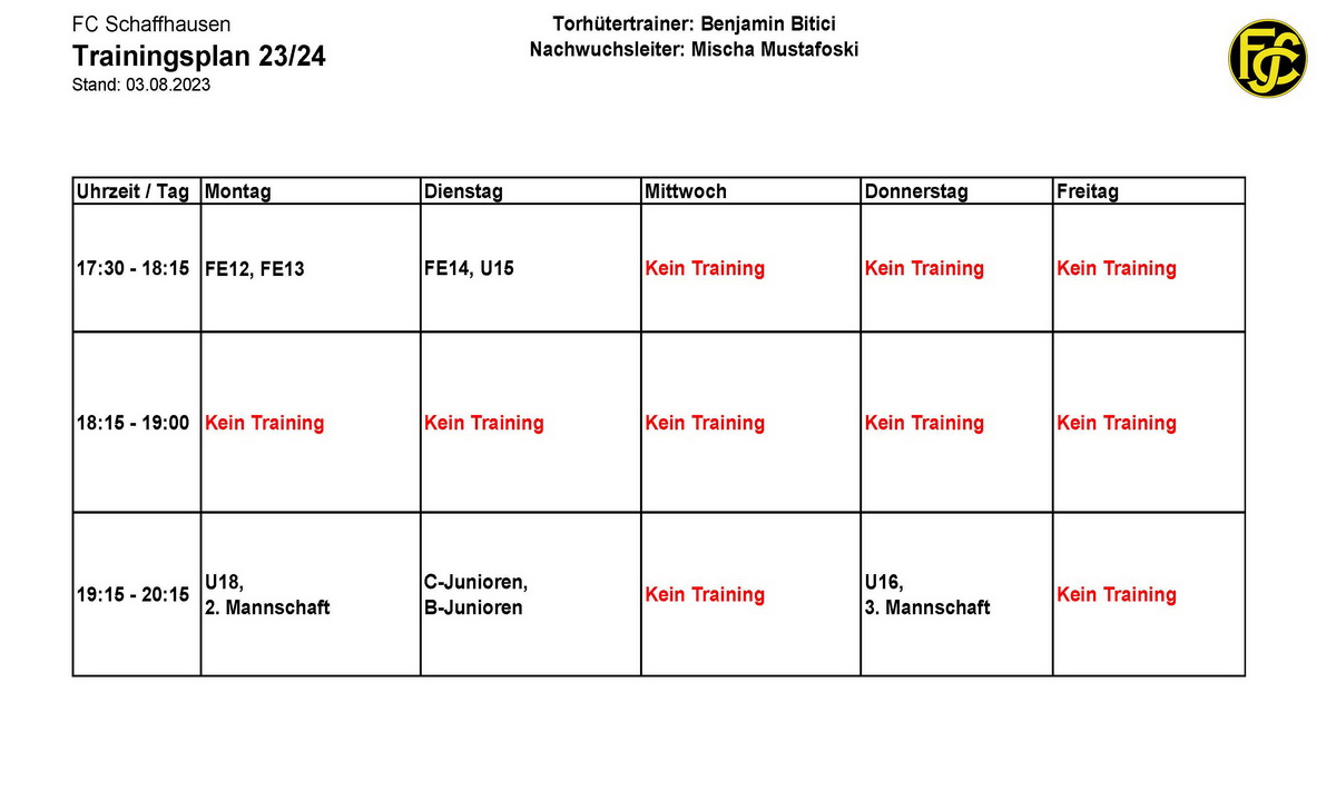 FCS TH Trainingsplan 23 24